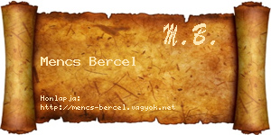 Mencs Bercel névjegykártya